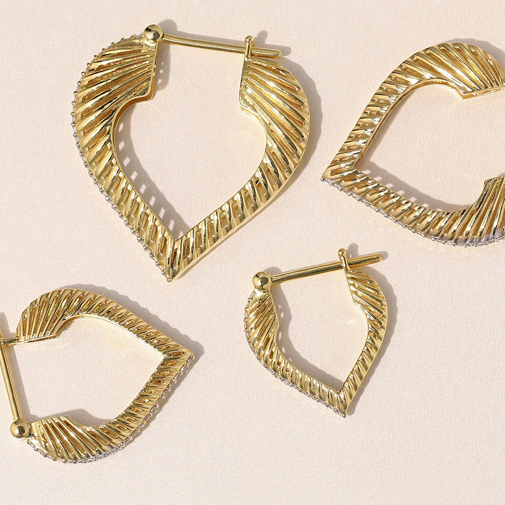 Size 3 Heart Coded Hoops – 19mm