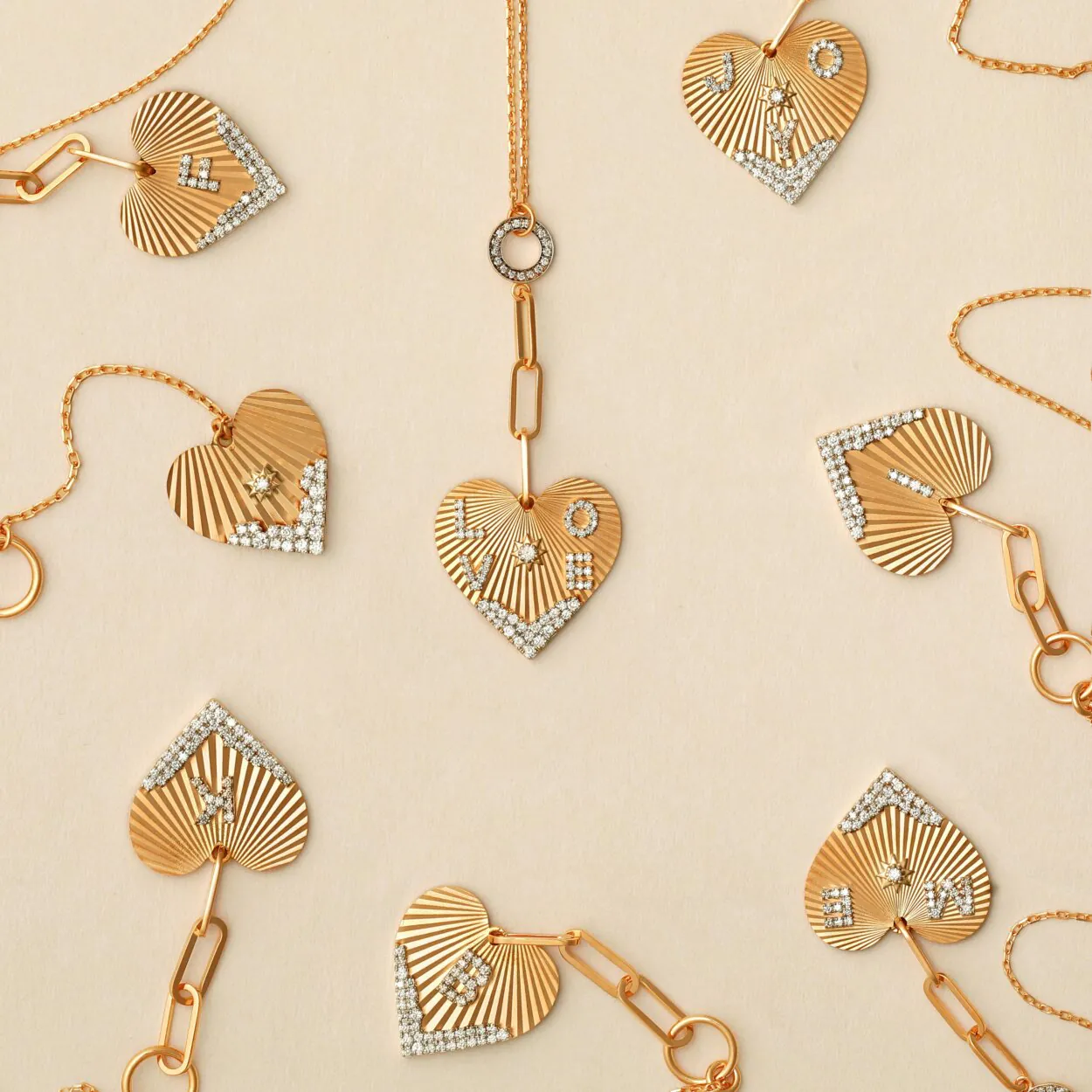 Single Letter Heart Coded Necklace