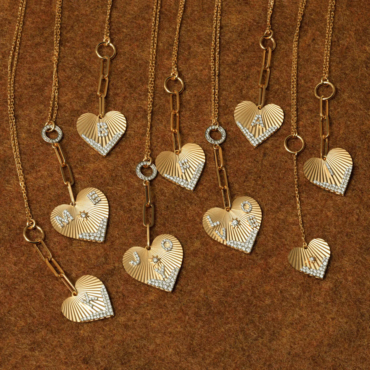 Single Letter Heart Coded Necklace