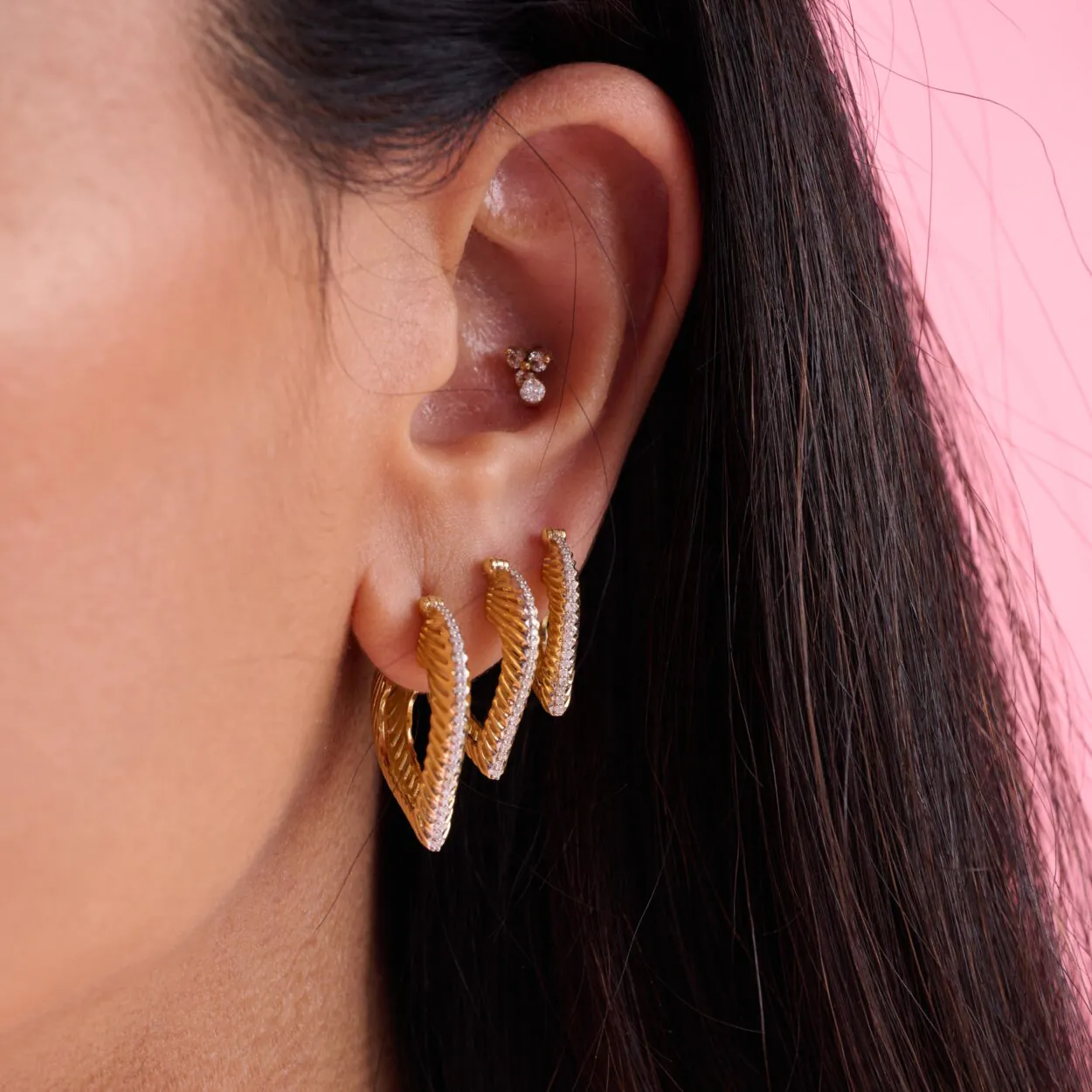 Size 3 Heart Coded Hoops