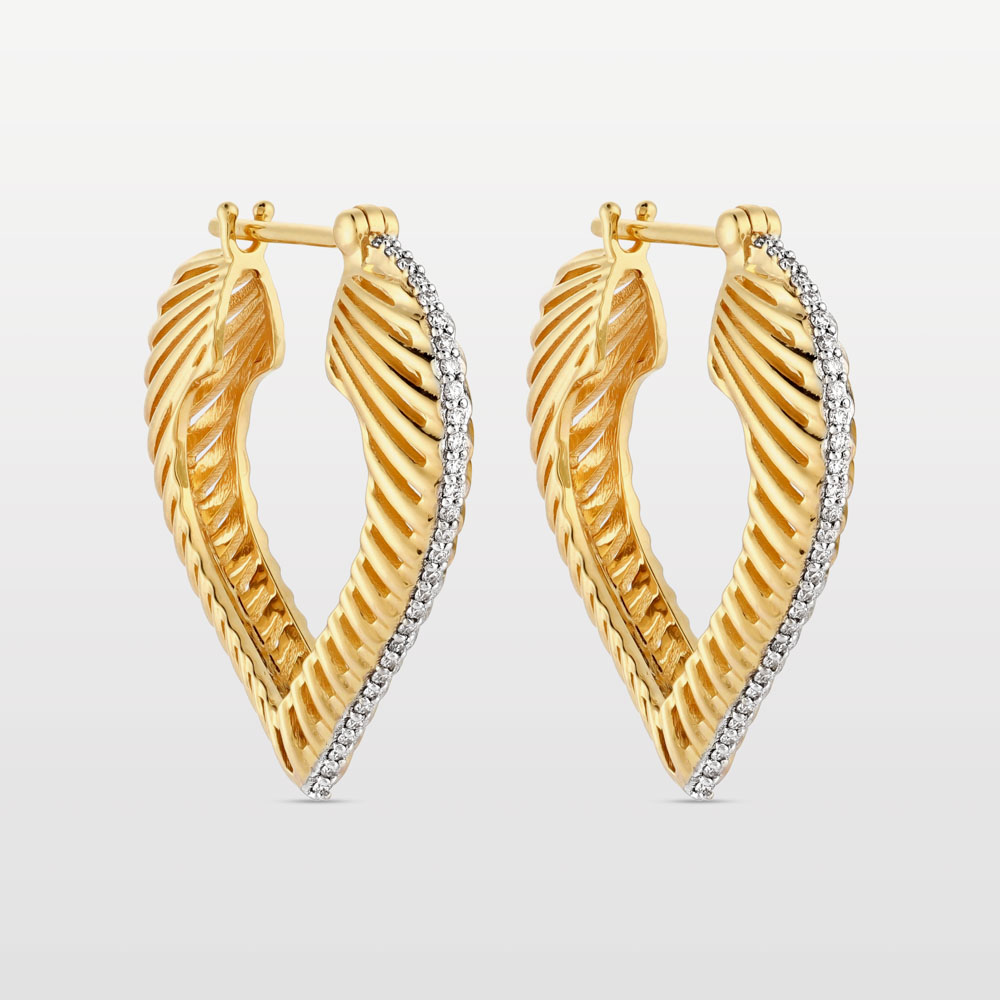 Size 4 Heart Coded Hoops – 22mm