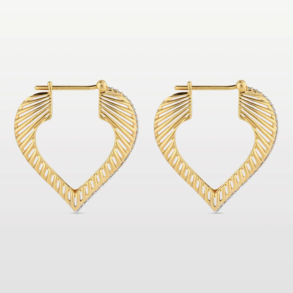 Size 4 Heart Coded Hoops – 22mm