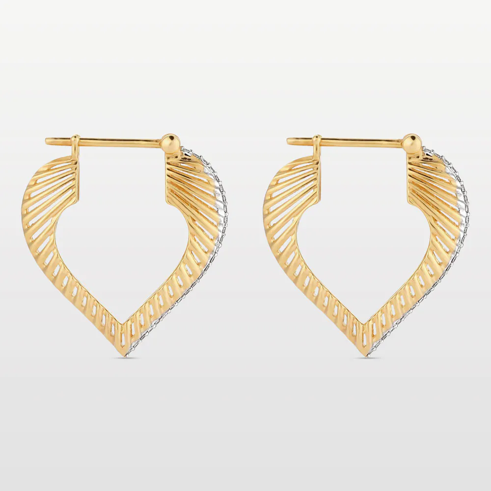 Size 3 Heart Coded Hoops – 19mm