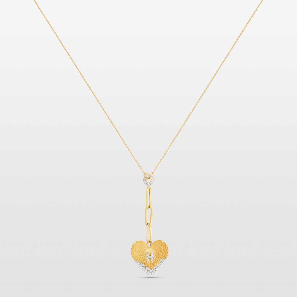Single Letter Heart Coded Necklace – 1.5cm