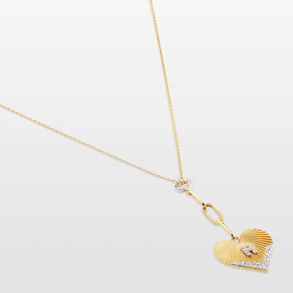 Single Letter Heart Coded Necklace
