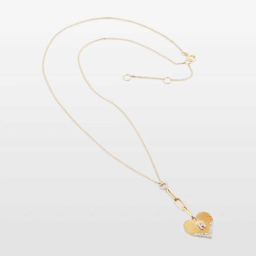 Single Letter Heart Coded Necklace