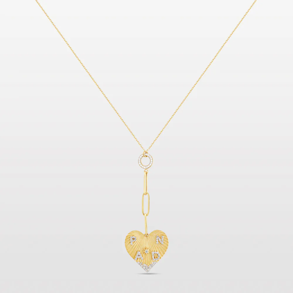 Four Letter Heart Coded Chain Necklace – 2cm