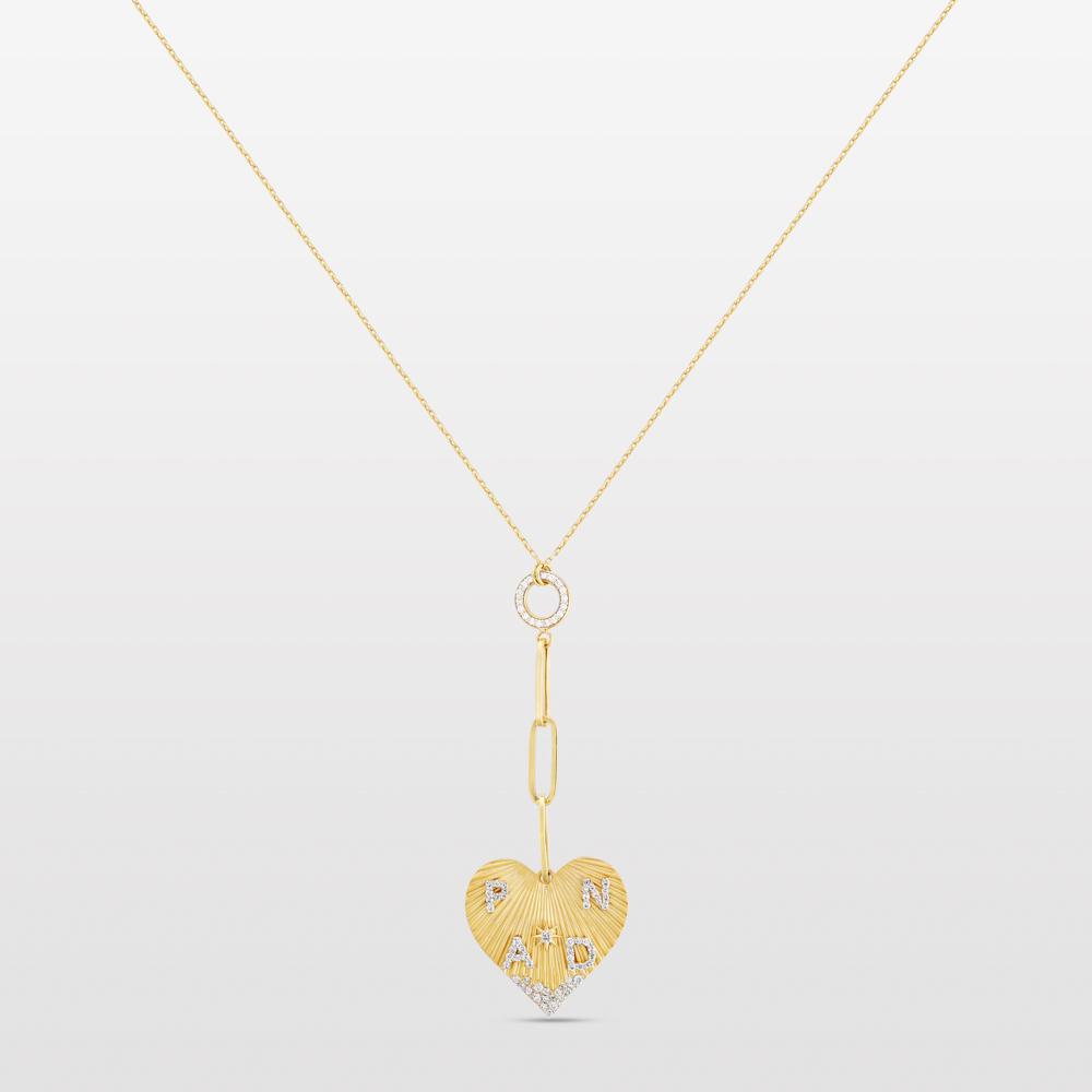 Four Letter Heart Coded Chain Necklace – 2cm