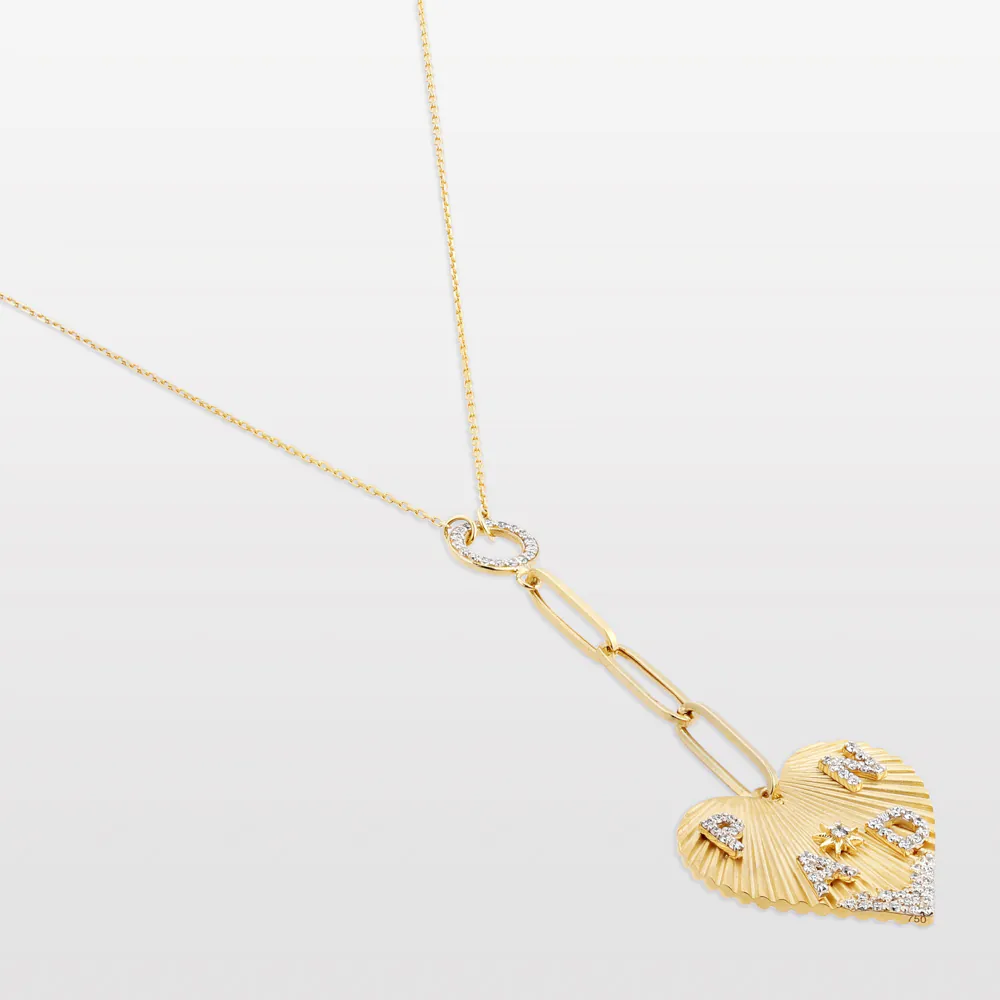 Four Letter Heart Coded Chain Necklace – 2cm