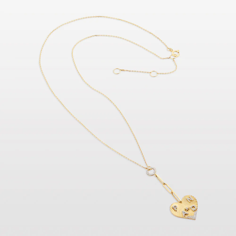 Four Letter Heart Coded Chain Necklace – 2cm