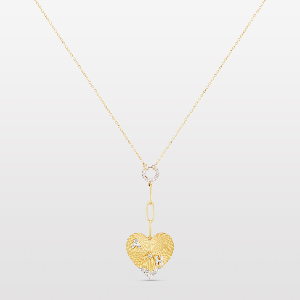 Two Letter Heart Coded Chain Necklace – 2cm