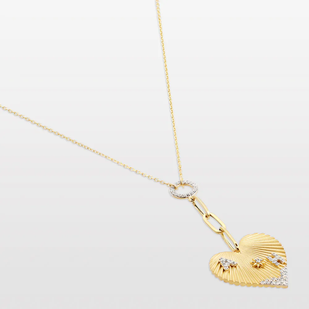 Two Letter Heart Coded Chain Necklace – 2cm