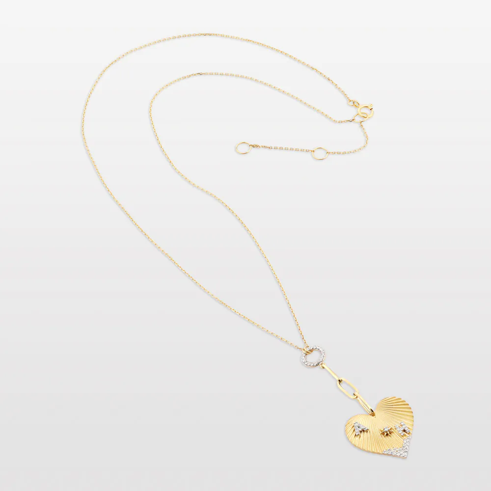 Two Letter Heart Coded Chain Necklace – 2cm