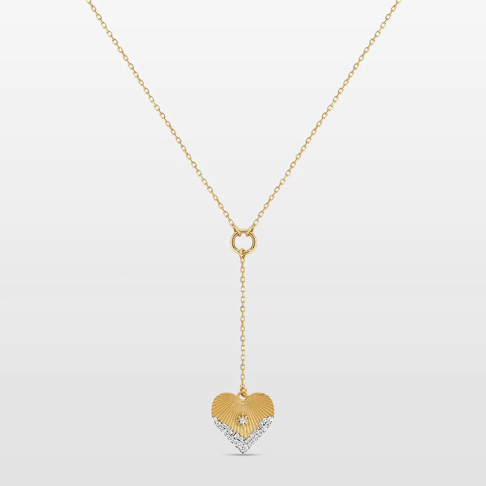 Small Heart Coded Star Necklace