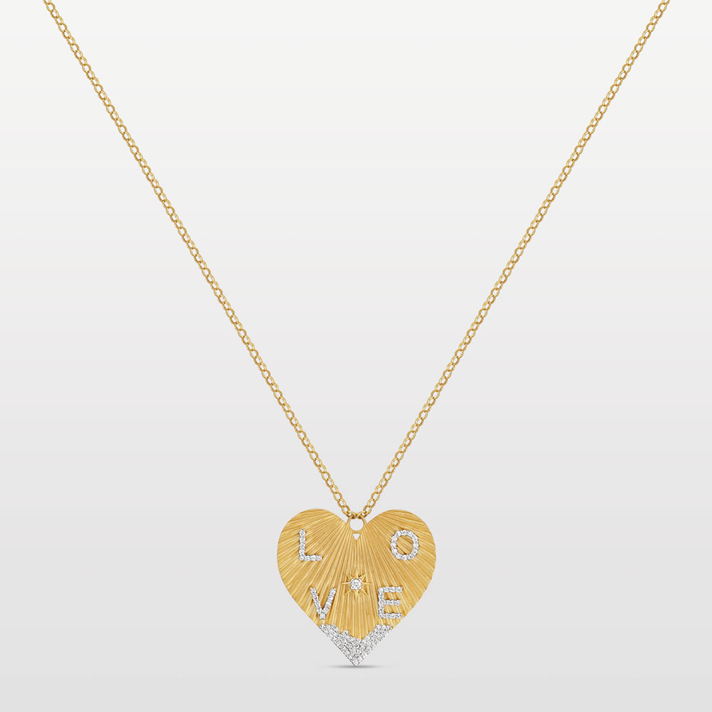 XXL Heart Coded Four Letter Necklace – 3cm