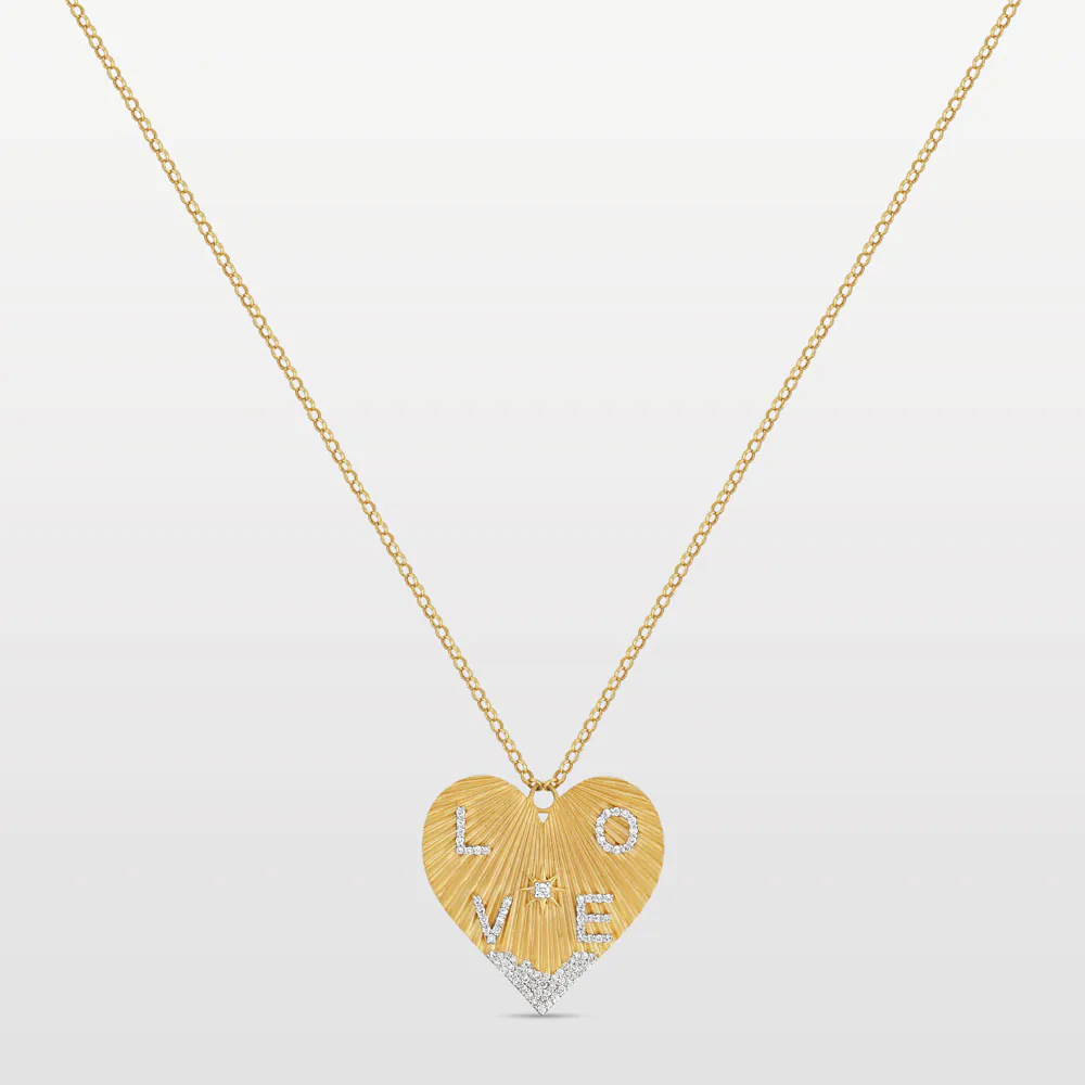 XXL Heart Coded Four Letter Necklace – 3cm