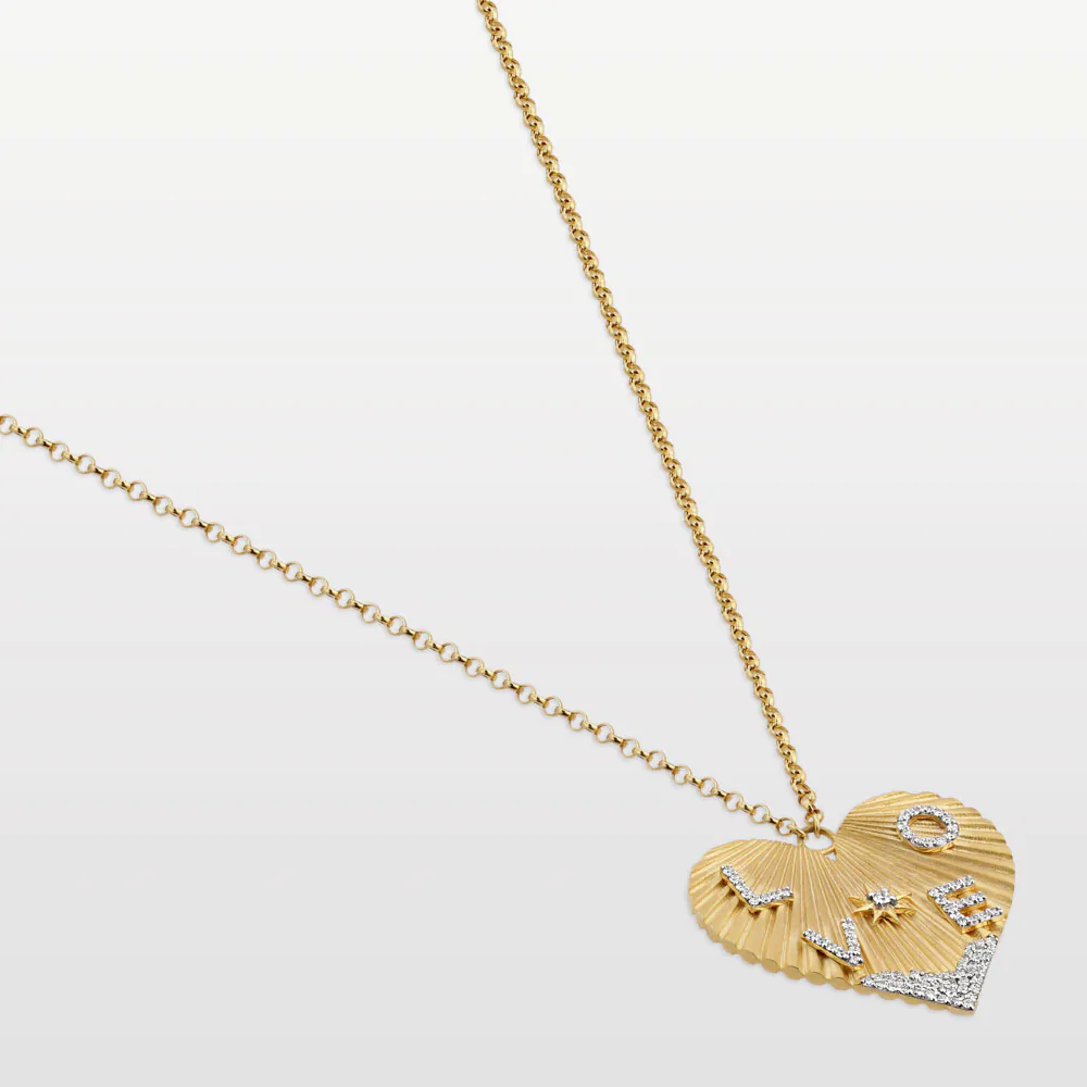 XXL Heart Coded Four Letter Necklace – 3cm